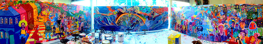 11th Street Bridge Project Panoramic Mural, courtesy of Artolution